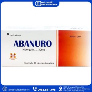 Thuốc Abanuro 30mg Phương Đông điều trị rối loạn tuần hoàn não (3 vỉ x 10 viên)