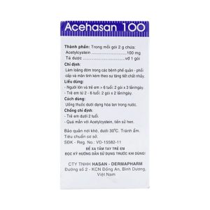 Smart Pharma - Thuốc bột Acehasan 100 Hasan làm loãng đờm trong các bệnh phế quản (30 gói) 4 Smart Pharma - Nha thuoc Smartpharma 55