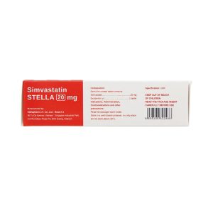 Smart Pharma - Thuốc Simvastatin Stella 20mg điều trị tăng cholesterol máu (3 vỉ x 10 viên) 2 Smart Pharma - Simvastatin 20 mg Stella 3