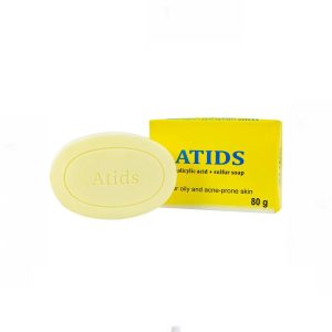 Xà phòng tắm Atids Salicylic Acid 2% + Sulfur làm sạch da, thích hợp cho da dầu, da mụn (80g)
