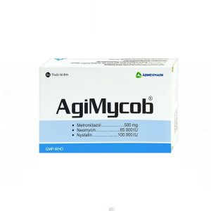 Viên đặt phụ khoa Agimycob Agimexpharm điều trị viêm âm đạo ( Hộp 1 vỉ x 10 viên)