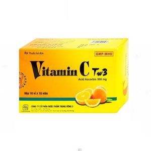 Thuốc Vitamin C TW3 điều trị bệnh do thiếu vitamin C ( Hộp 10 vỉ x 10 viên)