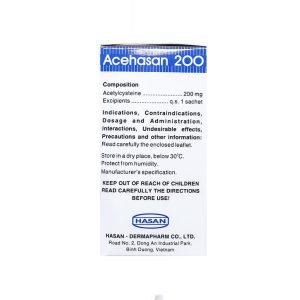 Smart Pharma - Thuốc Acehasan 200 làm loãng đờm trong các bệnh phế quản - phổi cấp và mãn tính ( Hộp 30 gói) 1 Smart Pharma - Smart pharma 2025 03 21T130247.914