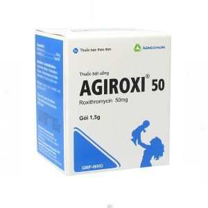 Thuốc Agiroxi 50 Agimexpharm điều trị nhiễm khuẩn do Mycoplasma pneumoniae ( Hộp 20 gói)