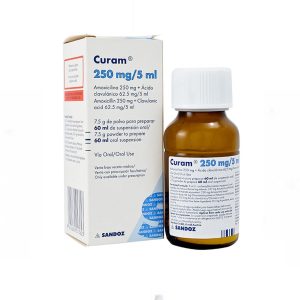 Siro Curam 250mg/5ml Sandoz điều trị nhiễm khuẩn ( Hộp 1 lọ 60ml)