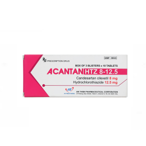 Thuốc Acantan HTZ 8-12.5 An Thiên điều trị tăng huyết áp (3 vỉ x 10 viên)
