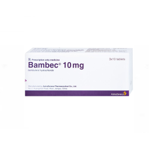 Thuốc Bambec 10mg AstraZeneca điều trị hen phế quản, co thắt phế quản ( Hộp 3 vỉ x 10 viên)