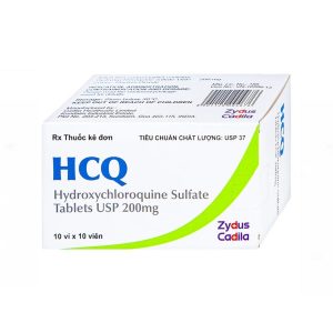 Thuốc HCQ 200mg Zydus Cadila điều trị sốt rét cấp tính, lupus ban đỏ ( Hộp 10 vỉ x 10 viên)
