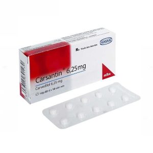 Thuốc Carsantin 6.25mg Hasan điều trị tăng huyết áp vô căn (3 vỉ x 10 viên)