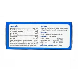 Smart Pharma - Viên uống SpermQ Tây Âu tăng cường sức khỏe sinh sản cho nam giới (6 vỉ x 10 viên) 1 Smart Pharma - SpermQ 6vix10vien 2