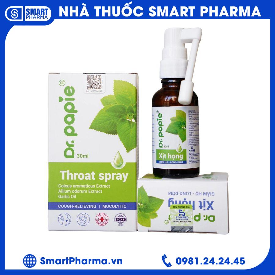 Xịt họng Dr .papie Smart Pharma - Xit hong Dr .papie