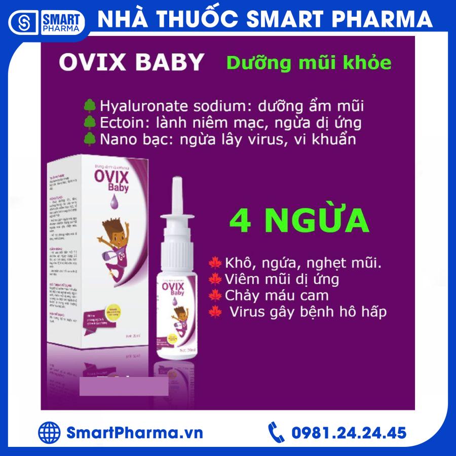 Xịt mũi Ovix Baby1 Smart Pharma - Xit mui Ovix Baby1