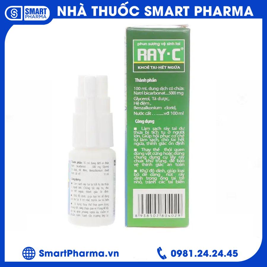 Xịt ráy tai Ray - C1 Smart Pharma - Xit ray tai Ray C1