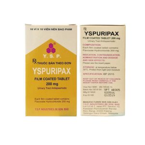 Smart Pharma - Thuốc YSPuripax giảm chứng tiểu khó, đau trên khớp mu bàng quang (10 vỉ x 10 viên) 1 Smart Pharma - Yspuripax 200mg2