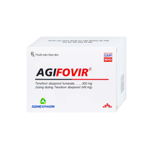 Thuốc Agifovir 300mg Agimexpharm hỗ trợ điều trị HIV-1, viêm gan B mạn tính (3 vỉ x 10 viên)