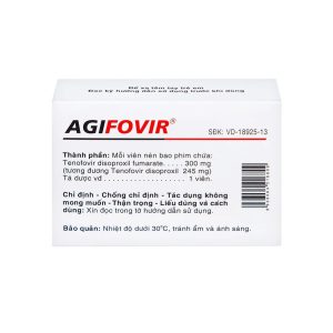 Smart Pharma - Thuốc Agifovir 300mg Agimexpharm hỗ trợ điều trị HIV-1, viêm gan B mạn tính (3 vỉ x 10 viên) 2 Smart Pharma - agif2