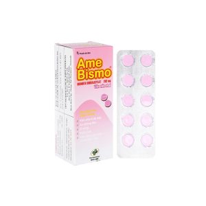 Thuốc Ame Bismo 262mg OPV giảm khó chịu ở dạ dày, ăn không tiêu, ợ nóng (6 vỉ x 10 viên)