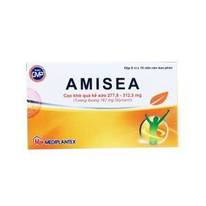 Thuốc Amisea 167mg Mediplantex hỗ trợ điều trị viêm gan mạn tính, xơ gan (6 vỉ x 10 viên)