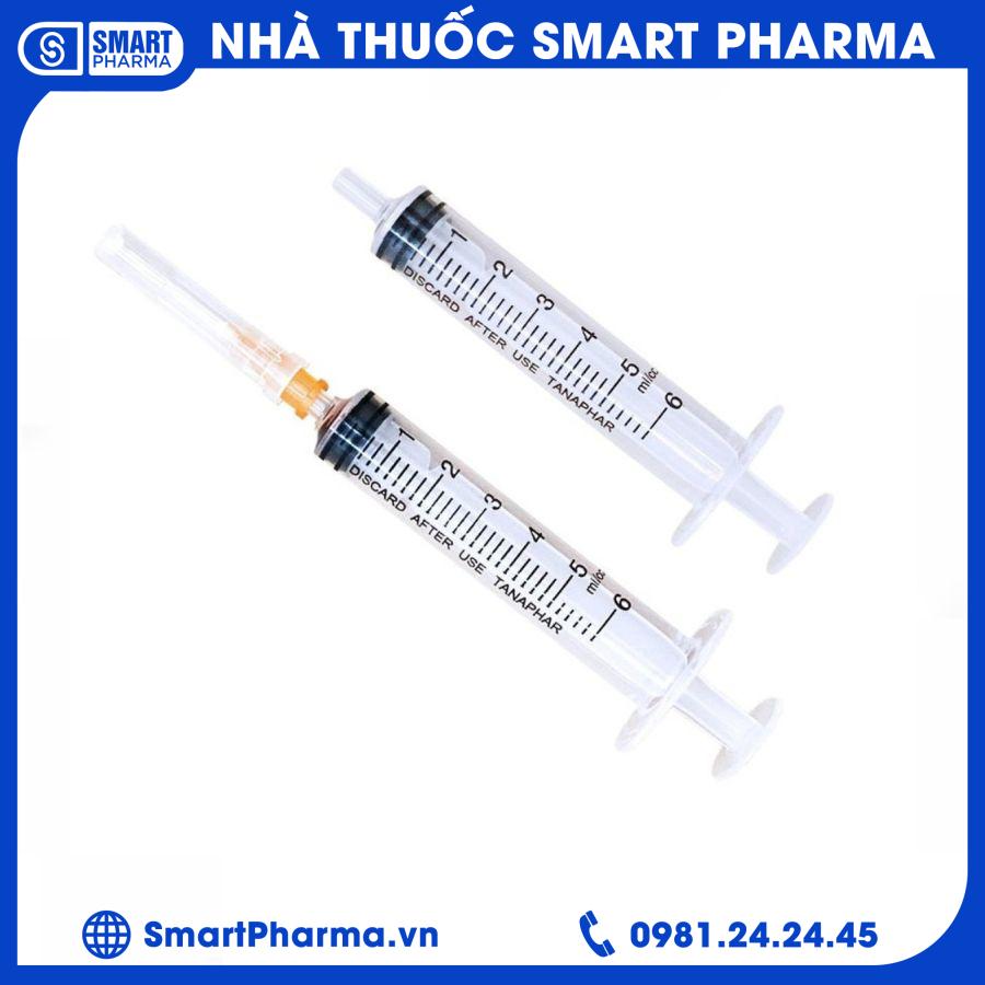 bơm tiêm nhưa 5ml1 Smart Pharma - bom tiem nhua 5ml1
