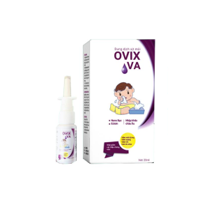 Dung dịch xịt mũi Ovix VA làm sạch khoang mũi, giảm sổ mũi, ngạt mũi (Hộp 1 chai 20ml)