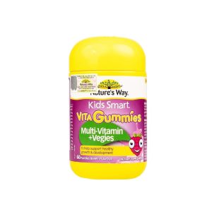 Viên nhai Kids Smart Nature's Way Vita Gummies Multi-vitamin Vegies bổ sung một số vitamin và tăng sức khỏe (60 viên)