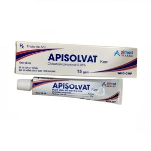 Kem bôi da Apisolvat 0.05% Apimed giảm các triệu chứng viêm và ngứa các bệnh về da (10g)