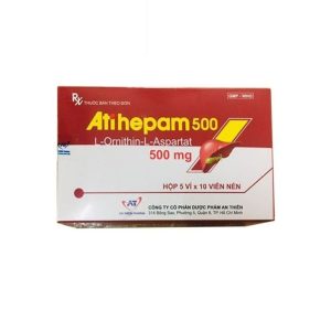 Thuốc Atihepam 500 An Thiên điều trị viêm gan mạn tính, gan nhiễm mỡ, bệnh não gan (5 vỉ x 10 viên)