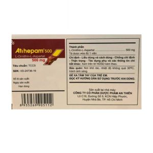 Smart Pharma - Thuốc Atihepam 500 An Thiên điều trị viêm gan mạn tính, gan nhiễm mỡ, bệnh não gan (5 vỉ x 10 viên) 1 Smart Pharma - Atihepam2