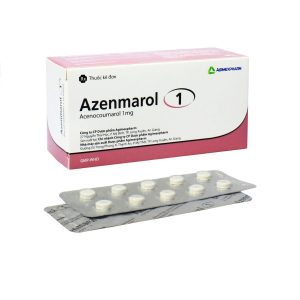 Thuốc Azenmarol 1 Agimexpharm điều trị nhồi máu cơ tim, bệnh tim gây tắc mạch (10 vỉ x 10 viên)