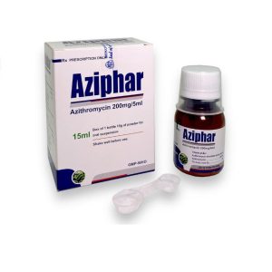 Thuốc Aziphar Mekophar điều trị nhiễm khuẩn đường hô hấp dưới, viêm phế quản cấp (15ml)