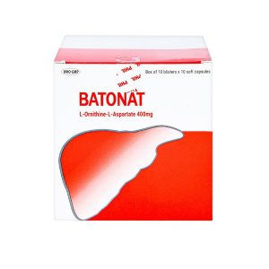 Thuốc Batonat 400mg Phil điều trị bệnh viêm gan cấp tính, viêm gan mạn tính (10 vỉ x 10 viên)