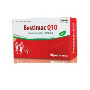 Thuốc Bestimac Q10 30mg Mediplantex điều trị tăng cholesterol máu, suy tim sung huyết (6 vỉ x 10 viên)