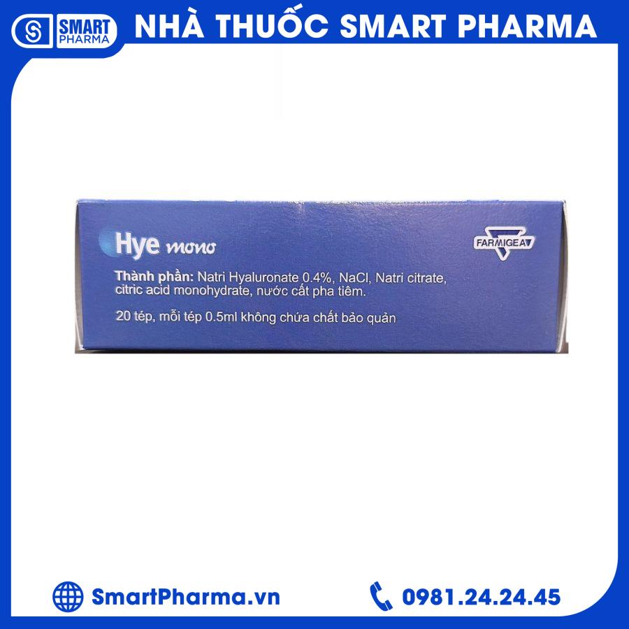 Hye mono Hộp 4 vỉ x 5 ống1 Smart Pharma - Hye mono Hop 4 vi x 5 ong1