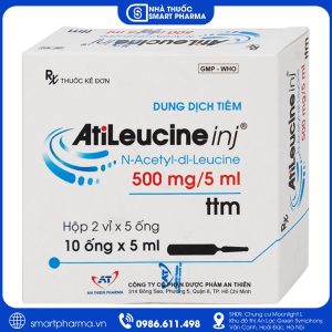 Dung dịch tiêm AtiLeucine inj 500mg/5ml An Thiên điều trị triệu chứng cơn chóng mặt