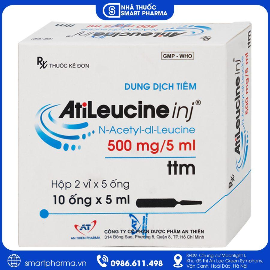 NT Smartpharma (2) Dung dịch tiêm AtiLeucine inj 500mg/5ml An Thiên điều trị triệu chứng cơn chóng mặt