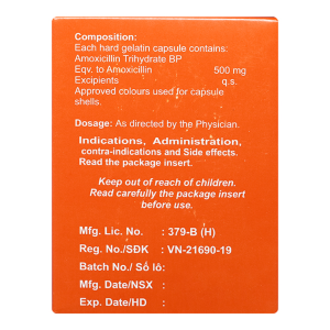 Smart Pharma - Thuốc Amoxicillin Capsules BP 500mg Brawn điều trị nhiễm khuẩn (10 vỉ x 10 viên) 4 Smart Pharma - Nha thuoc Smart Pharma 2026 10 14T163308.310