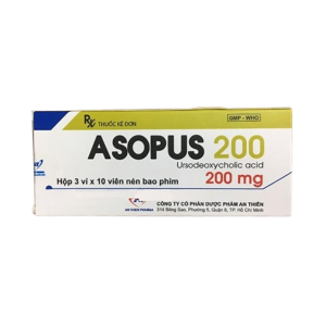 Thuốc Asopus 200 An Thiên điều trị bệnh gan mật (3 vỉ x 10 viên)