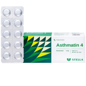 Thuốc Asthmatin 4mg STELLA phòng và điều trị hen suyễn, giảm viêm mũi dị ứng (3 vỉ x 10 viên)