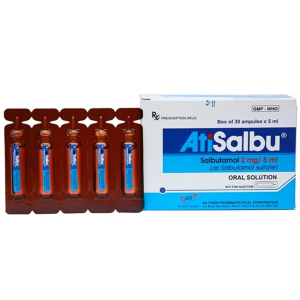 Thuốc Atisalbu An Thiên điều trị cơn hen, ngăn cơn co thắt phế quản (30 ống x 5ml)
