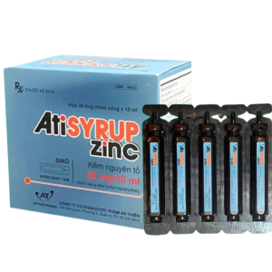 Thuốc Atisyrup Zinc An Thiên điều trị thiếu kẽm (30 ống x 10ml)