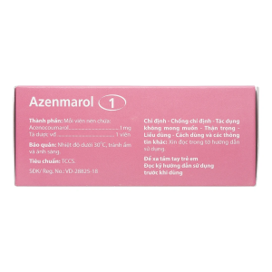 Smart Pharma - Thuốc Azenmarol 1mg Agimexpharm điều trị nhồi máu cơ tim, bệnh tim gây tắc mạch (10 vỉ x 10 viên) 4 Smart Pharma - Nha thuoc Smart Pharma 2026 10 31T101045.784