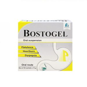 Hỗn dịch uống Bostogel Boston điều trị rối loạn tiêu hóa, đầy hơi, ợ nóng, khó tiêu (30 gói x 15g)