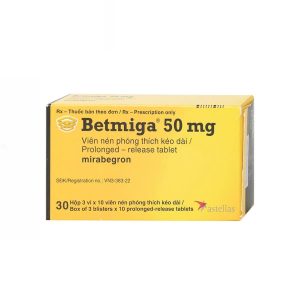 Thuốc Betmiga 50mg Astellas điều trị triệu chứng tiểu gấp (3 vỉ x 10 viên)