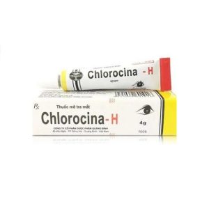 Thuốc mỡ tra mắt Chlorocina-H Quapharco điều trị viêm mí, viêm kết mạc (4g)