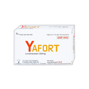 Thuốc Yafort 500mg Cophavina điều trị động kinh cục bộ (3 vỉ x 10 viên)