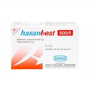 Thuốc Hasanbest 500/5 Hasan điều trị đái tháo đường típ 2 ( Hộp 2 vỉ x 15 viên)