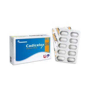 Thuốc Cadicelox 200 US điều trị triệu chứng bệnh lý viêm cột sống dính khớp, thoái hoá khớp, viêm khớp dạng thấp (Hộp 3 vỉ x 10 viên)