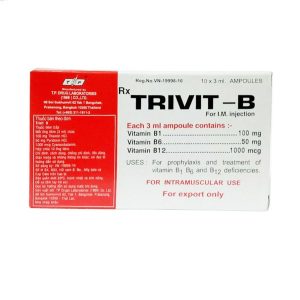Trivit-B – Cung cấp vitamin thiết yếu nhóm B (Hộp 10 ống x 3ml)