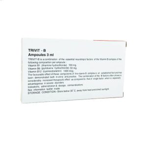 Smart Pharma - Trivit-B – Cung cấp vitamin thiết yếu nhóm B (Hộp 10 ống x 3ml) 1 Smart Pharma - Trivit B2