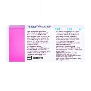 Smart Pharma - Thuốc Valiera 2mg Abbott điều trị chứng rối loạn vận mạch (1 vỉ x 30 viên) 2 Smart Pharma - Valiera1